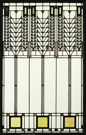 Jendela kaca patri karya Martin Lloyd Wright dari Martin House Tree of Life