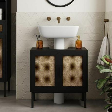 Winslow Undersink Unit Rotan Hitam