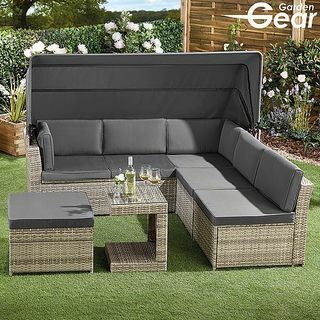 Garden Gear California Rotan Sofa dengan Kanopi