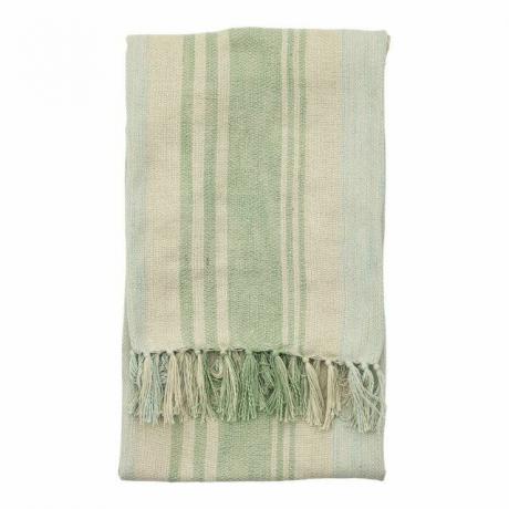 Rubia Stripe Throw in Green