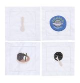 Caviar Cocktail Napkins, Set of 4