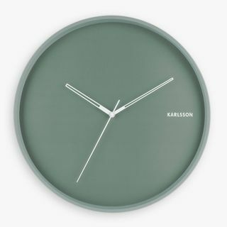 Karlsson Hue Silent Sweep Metal Wall Clock, 40cm, Hijau