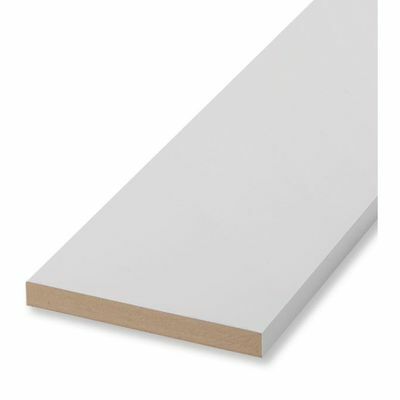 Pengrajin Abadi 55E1 5-1 / 2 in. x 11/16 inci. x 96 inci Cetakan Dasar MDF Primed