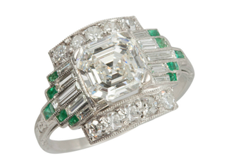 asscher cut ring vintage