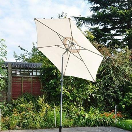 Kingfisher 2m Cream Aluminium Parasol dengan Mekanisme Tilt