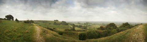 panorama dari bukit st catherine, winchester